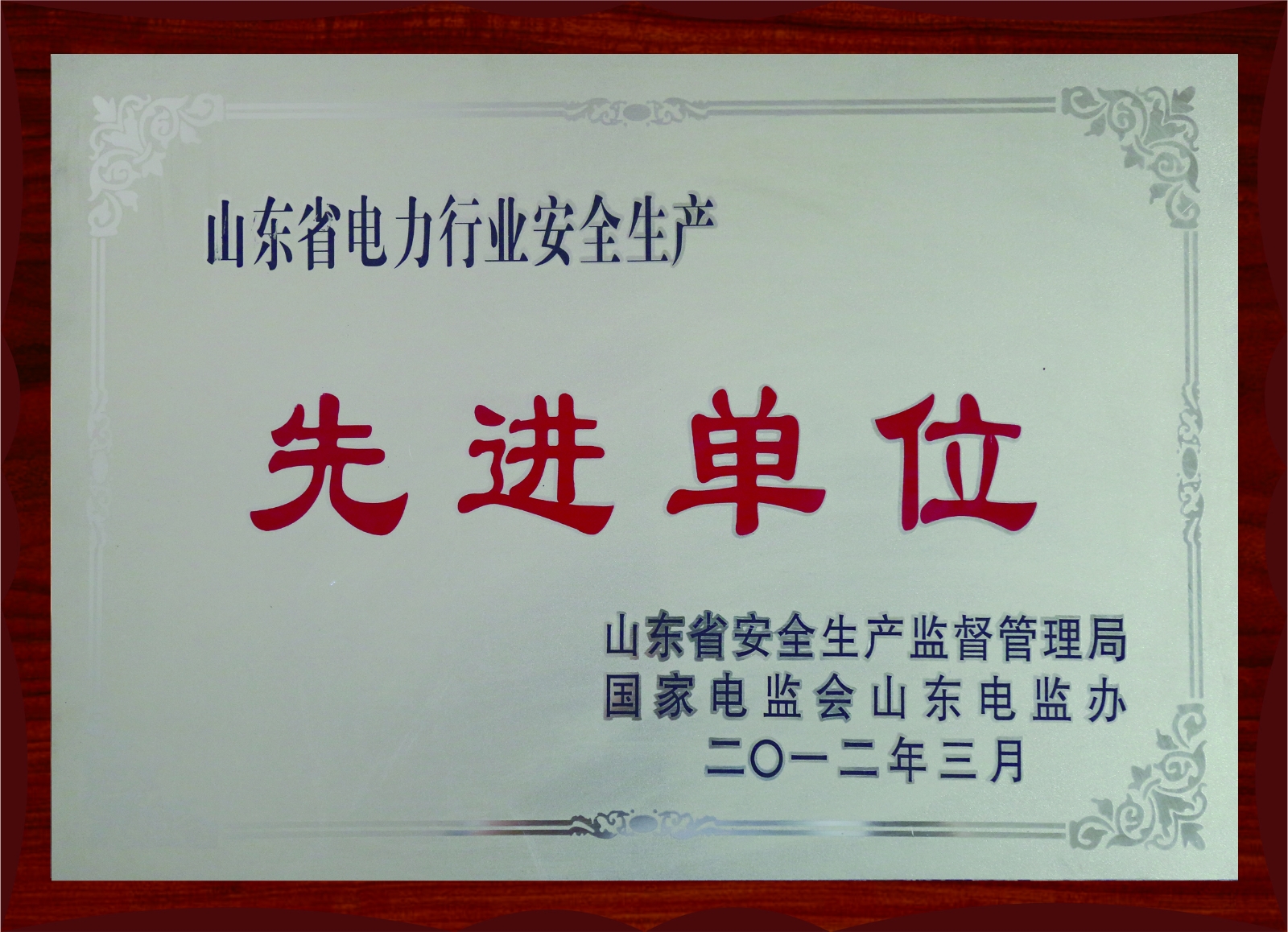 電力行業(yè)安全生產(chǎn)先進單位